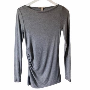 Banana Republic Gray Ruched Top Size X Small